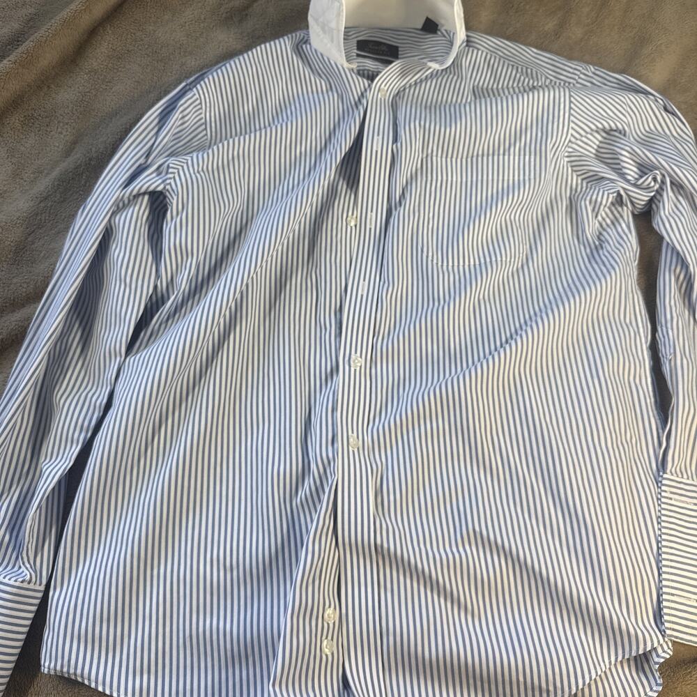 Tasso Ella Men’s Shirt 16.5 34/35 Men’s Long Sleeve Striped Shirt